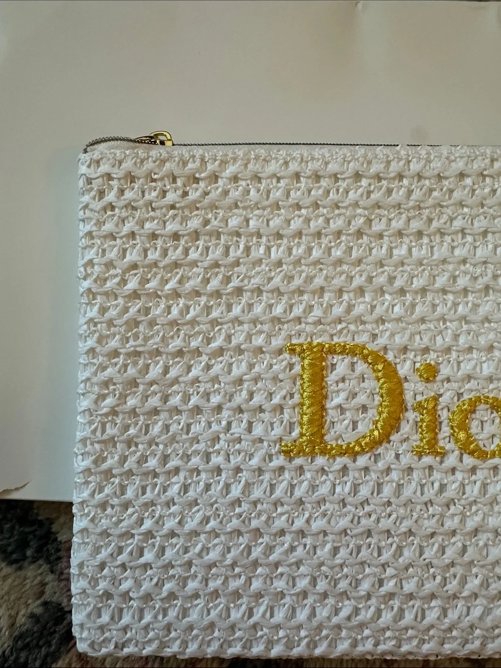 Authentic Dior Summer 2026 White Rattan Bag